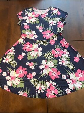 Children’s Place Pink & Blue Floral Skater Dress
